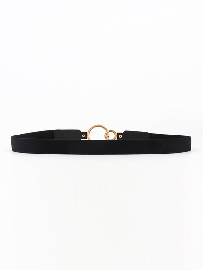 Double Ring Buckle Elastic PU Belt Carauana Store