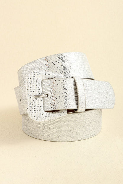 Glitter PU Leather Belt Carauana Store