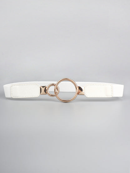 Double Ring Buckle Elastic PU Belt Carauana Store