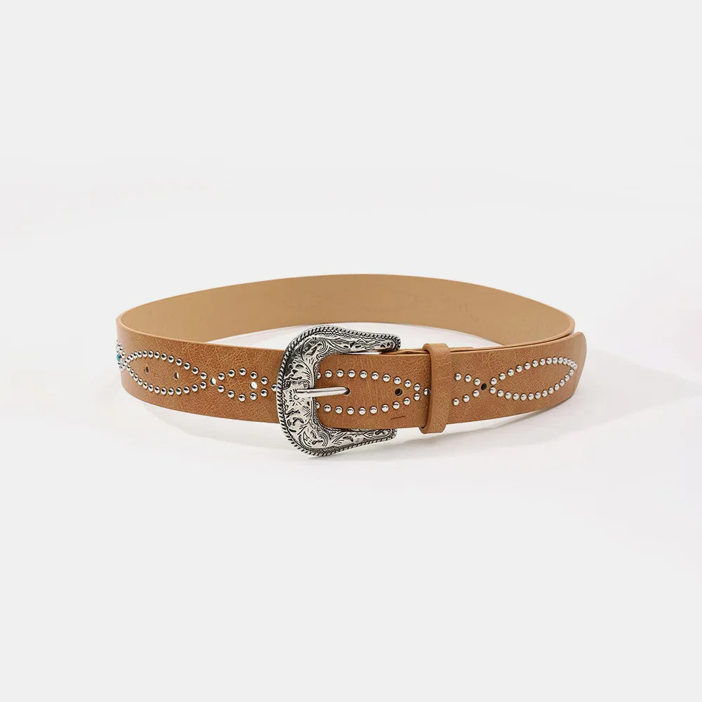 PU Leather Rhinestone Belt Carauana Store