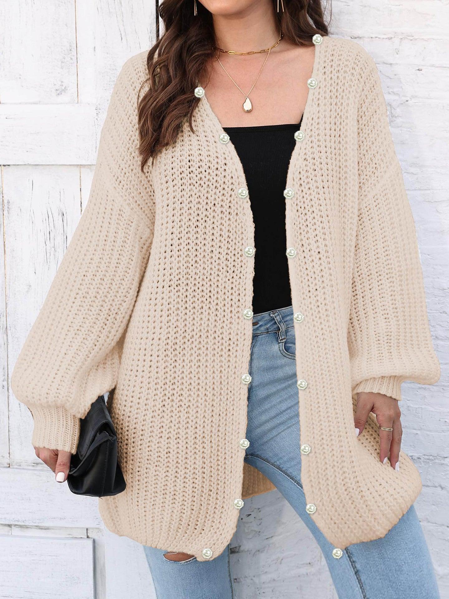 Open Front Long Sleeve Cardigan Carauana Store