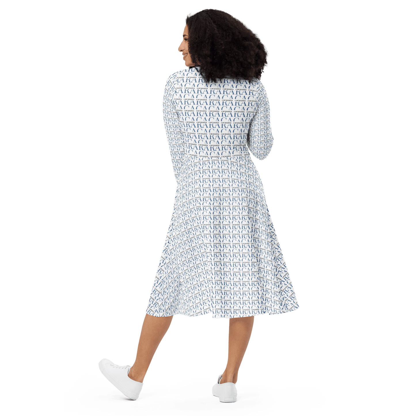 CARAUANA midi dress long sleeve Carauana Store