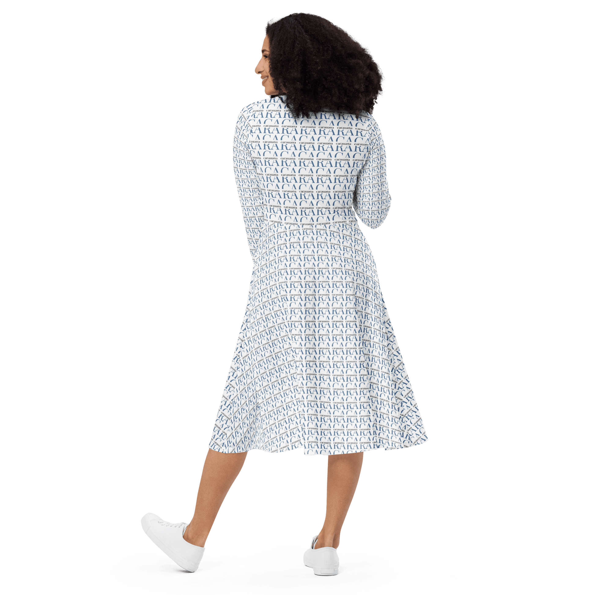 CARAUANA midi dress long sleeve Carauana Store