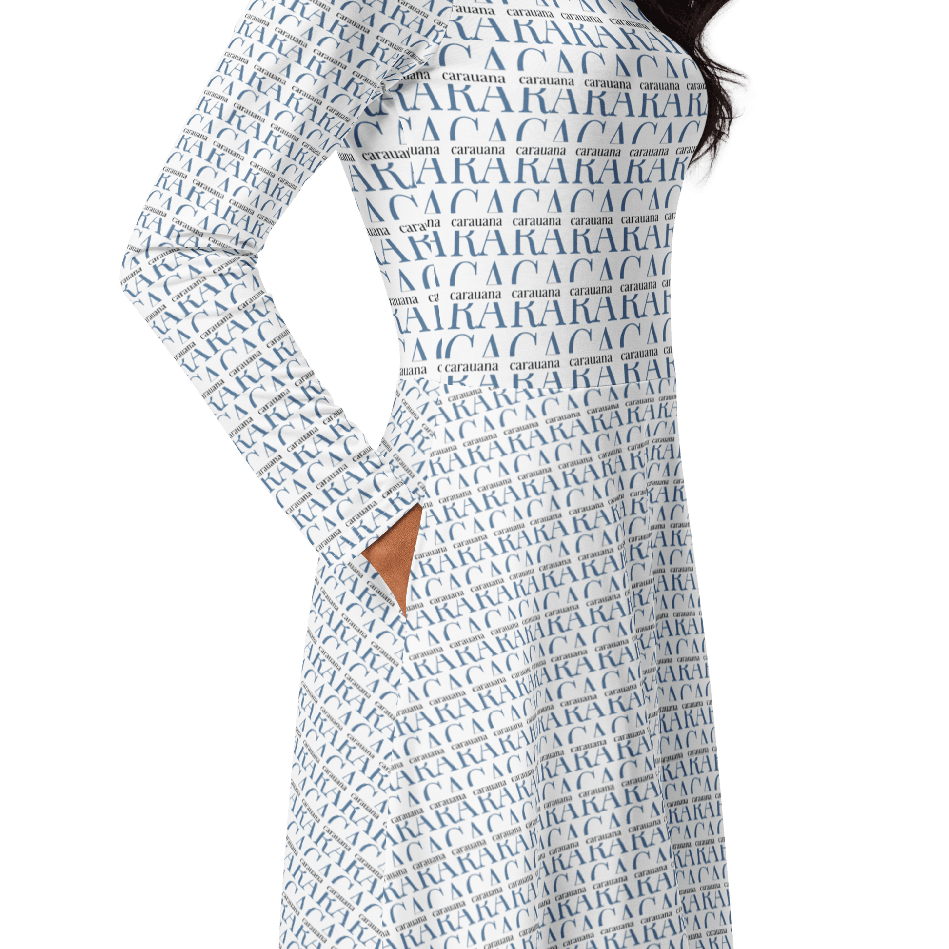 CARAUANA midi dress long sleeve Carauana Store