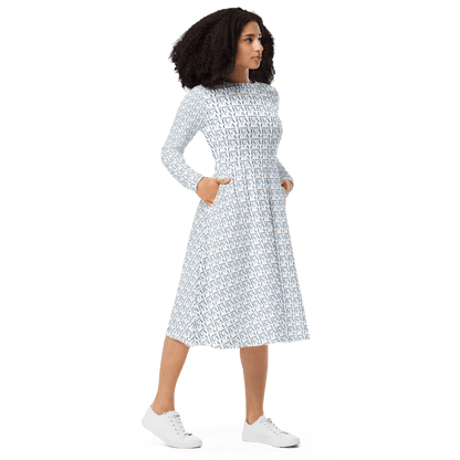 CARAUANA midi dress long sleeve Carauana Store