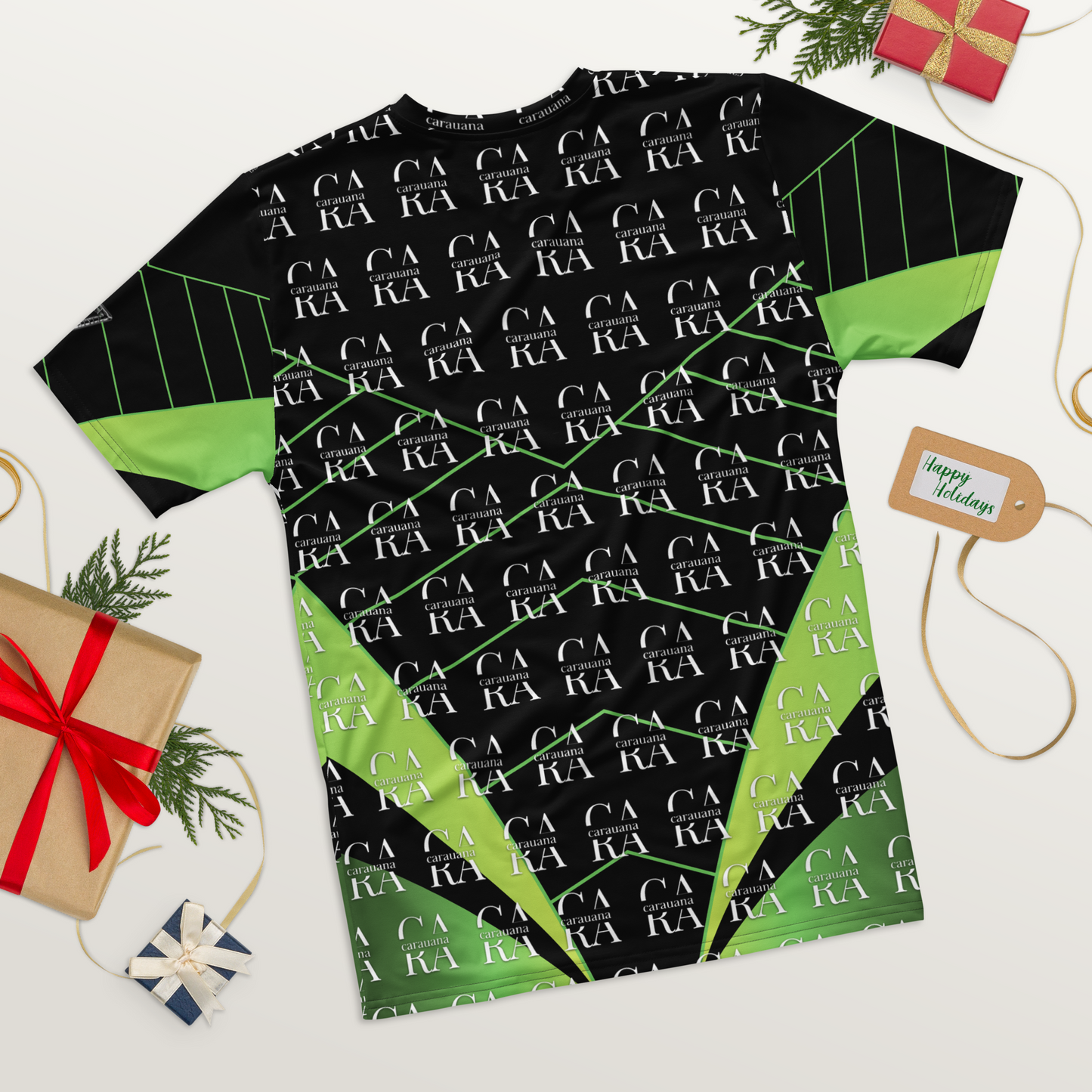 CaRaUaNa Men's t-shirt black Green Carauana Store