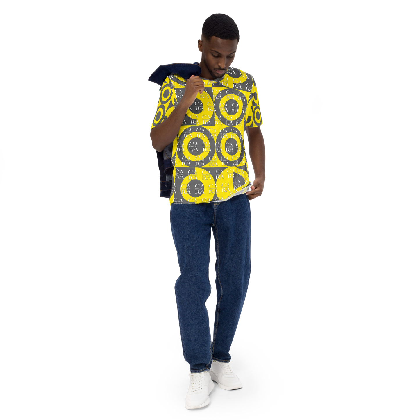 CaRaUaNa Men's t-shirt Grey Yellow Carauana Store