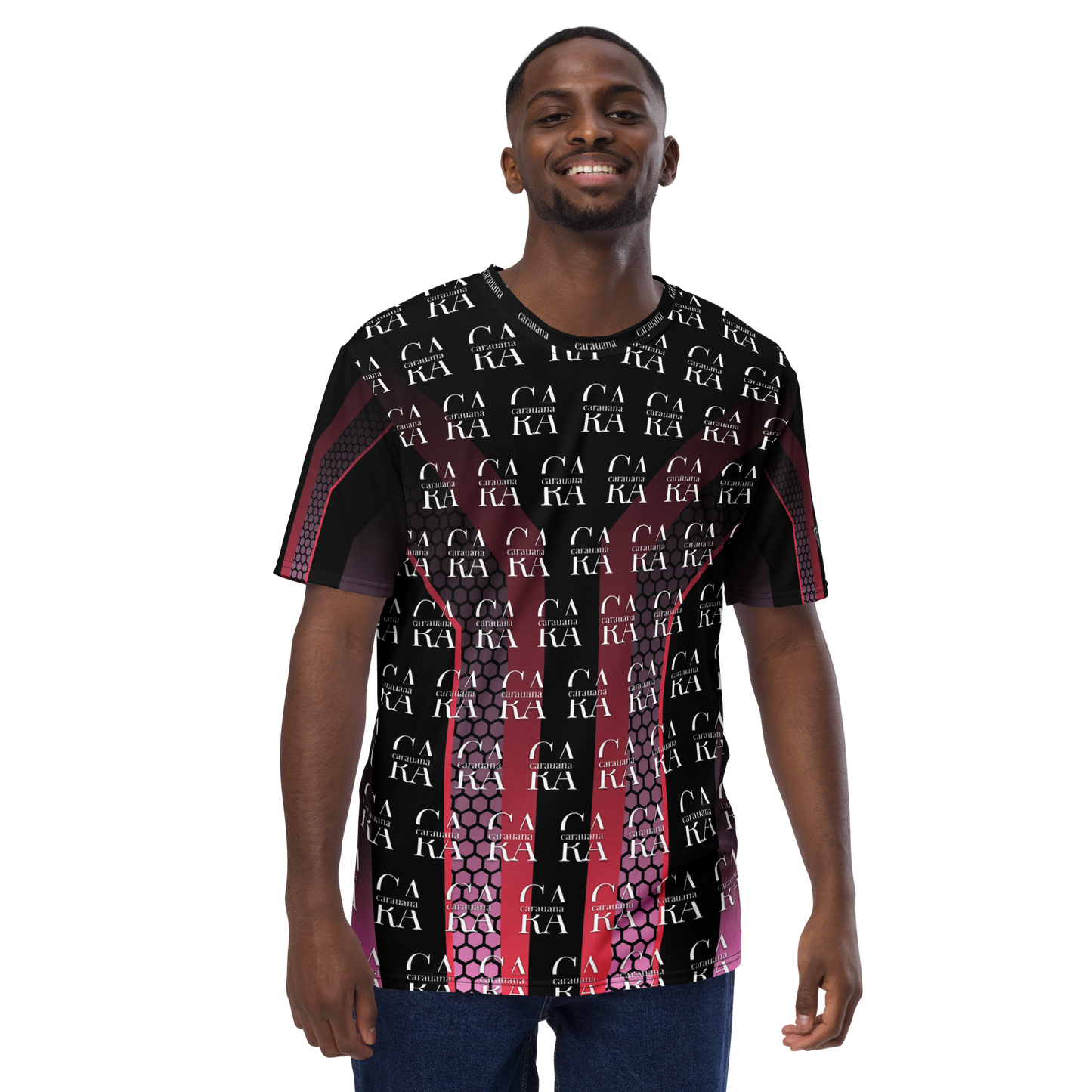 CaRaUaNa Men's t-shirt black Pink Carauana Store