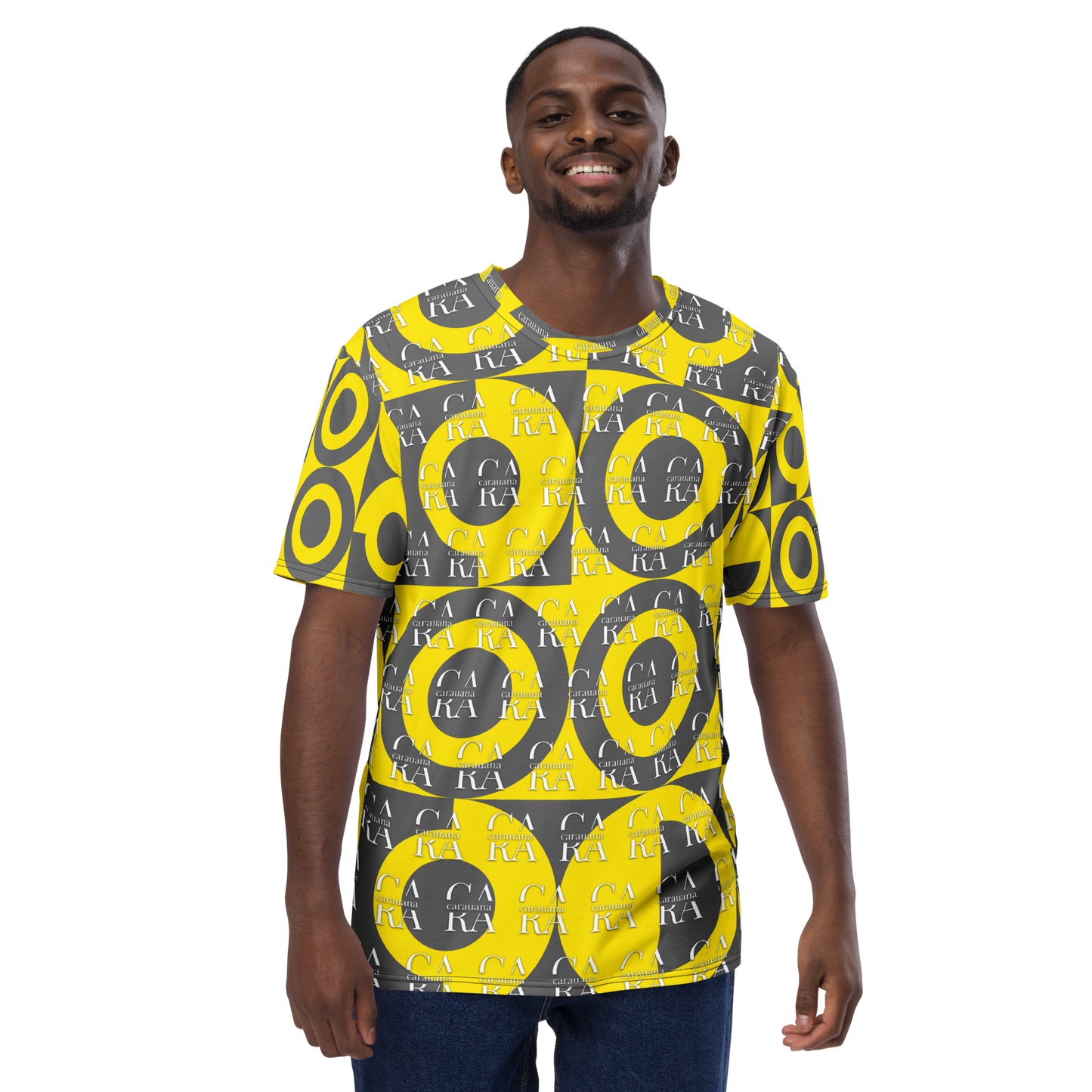 CaRaUaNa Men's t-shirt Grey Yellow Carauana Store