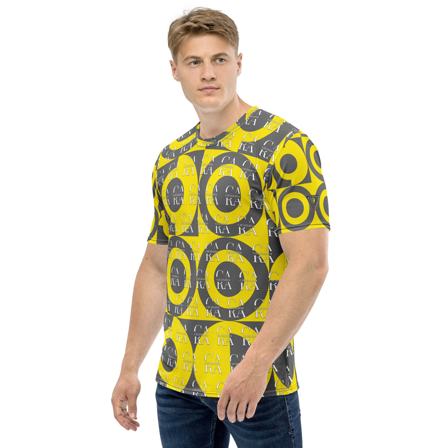 CaRaUaNa Men's t-shirt Grey Yellow Carauana Store