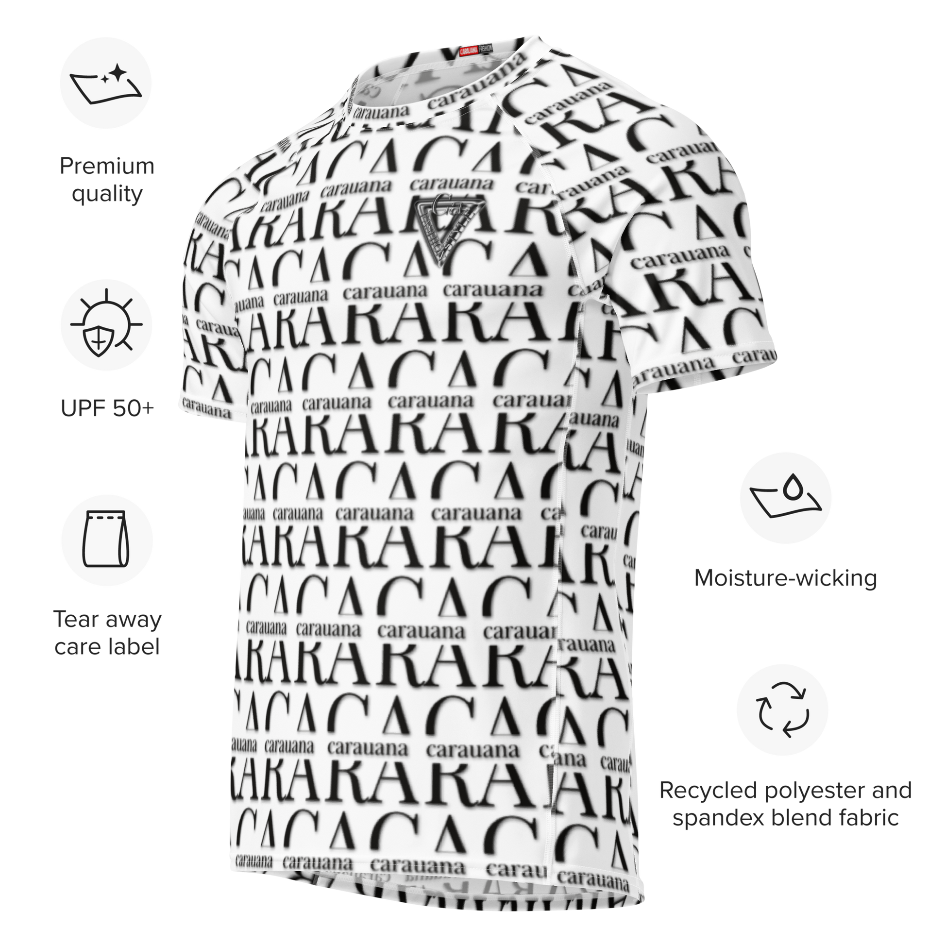 Original CaRaUaNa Rash Guard Brand Black Carauana Store