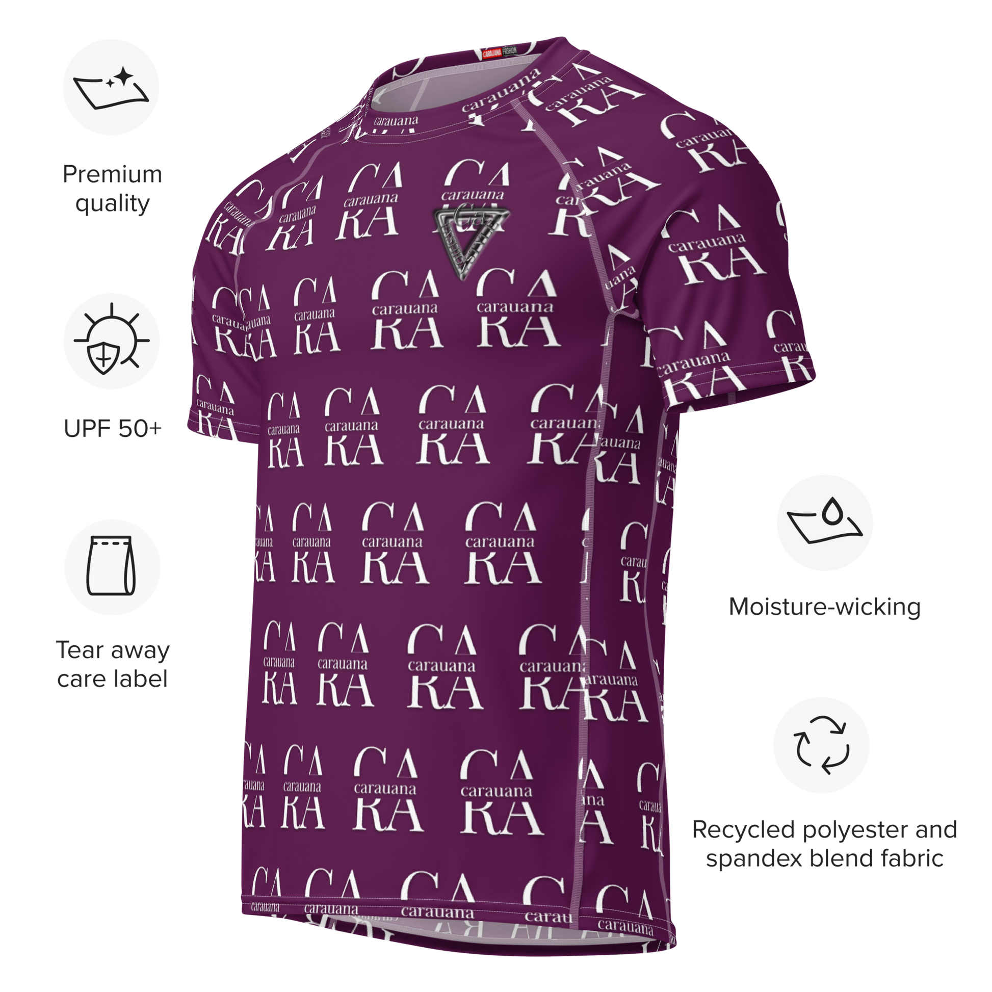 Original CaRaUaNa Rash Guard - Tyrian Purple Carauana Store