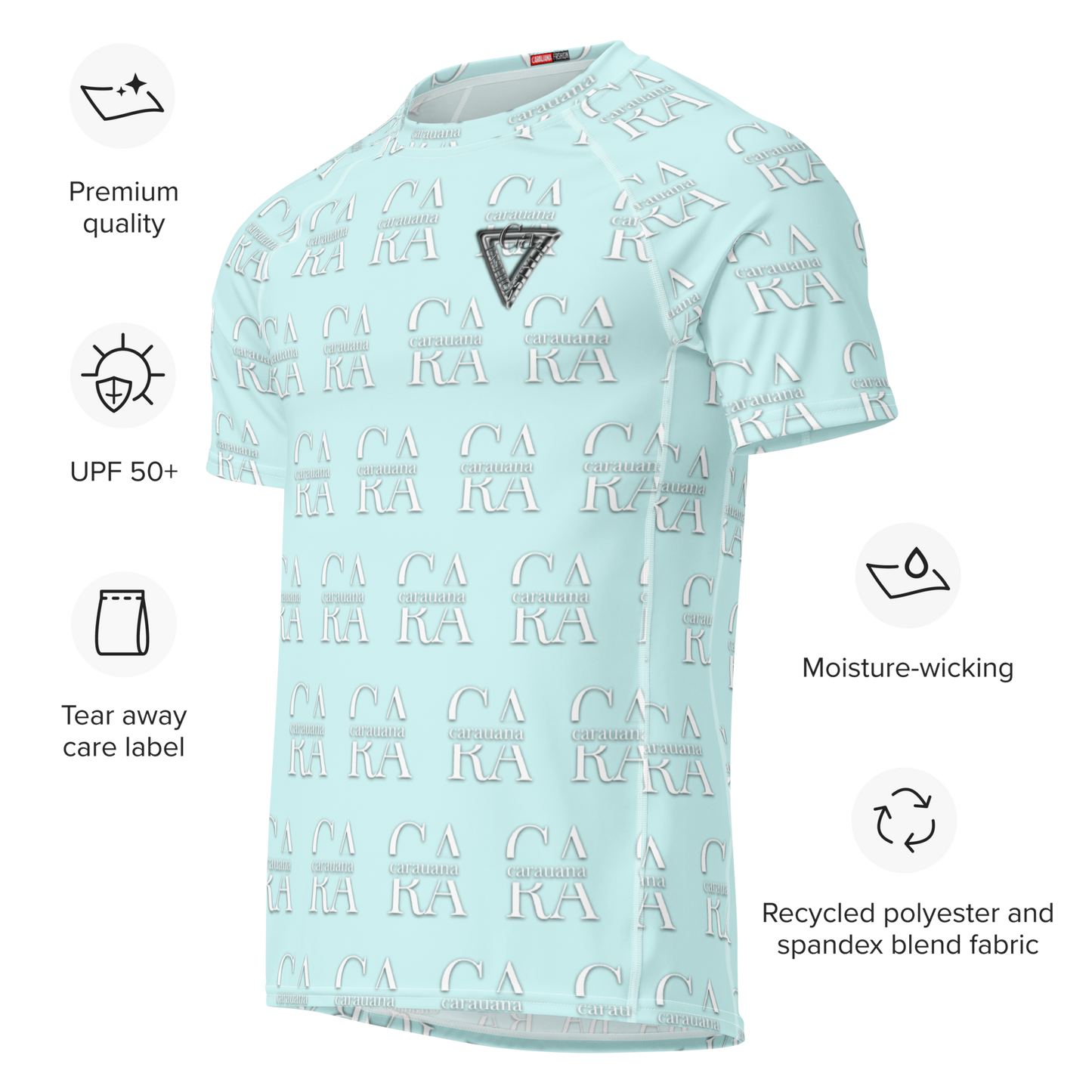 Original CaRaUaNa Rash Guard - Light Cyan Carauana Store