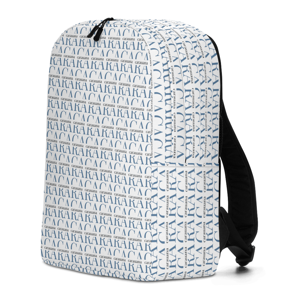 Backpack with 'KAKA' pattern on a white background