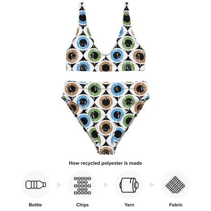 Carauana high-waisted bikini Pattern Eye Carauana Store