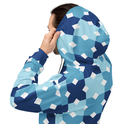 CaRaUaNa Unisex Hoodie Blue white Branded - CaRaUaNa Fashion