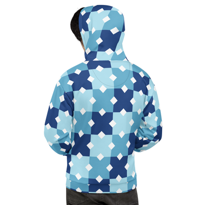CaRaUaNa Unisex Hoodie Blue white Branded - CaRaUaNa Fashion