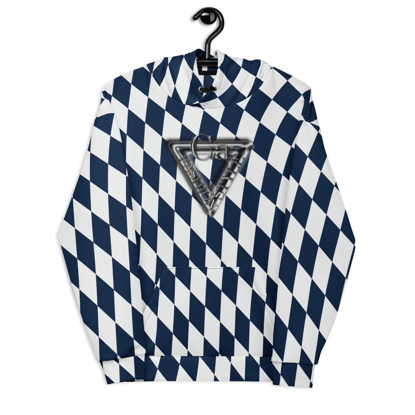 CaRaUaNa Unisex Hoodie Blue white - CaRaUaNa Fashion