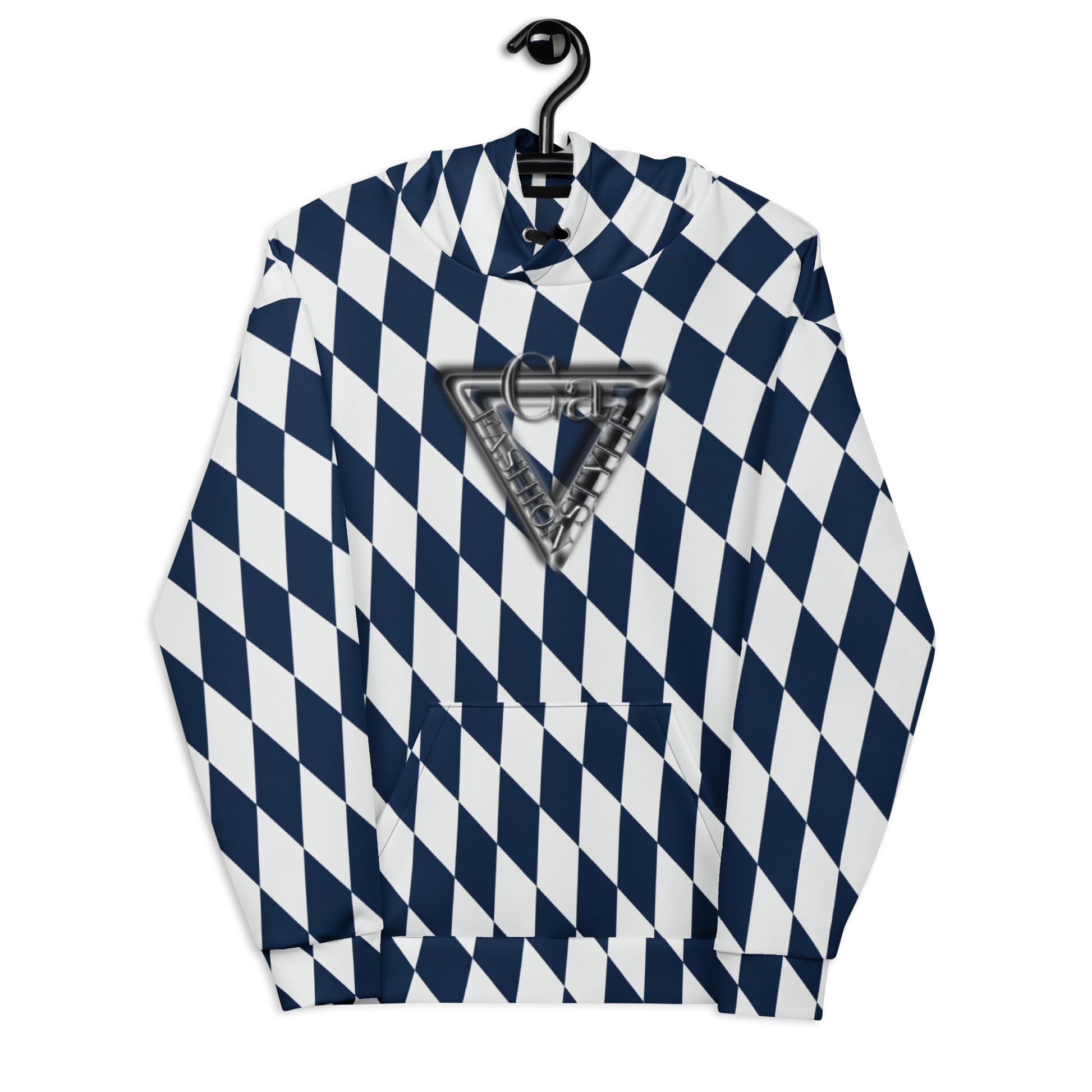 CaRaUaNa Unisex Hoodie Blue white - CaRaUaNa Fashion