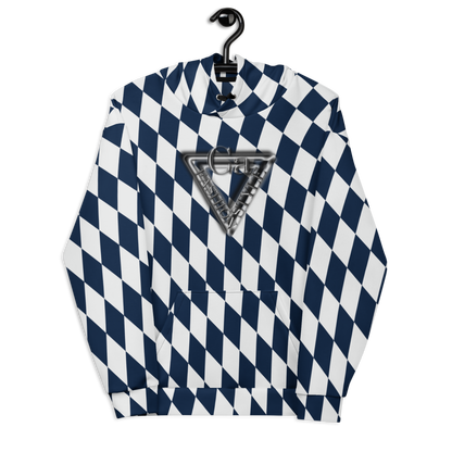 CaRaUaNa Unisex Hoodie Blue white - CaRaUaNa Fashion