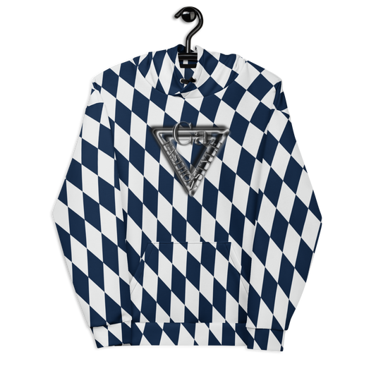 CaRaUaNa Unisex Hoodie Blue white - CaRaUaNa Fashion