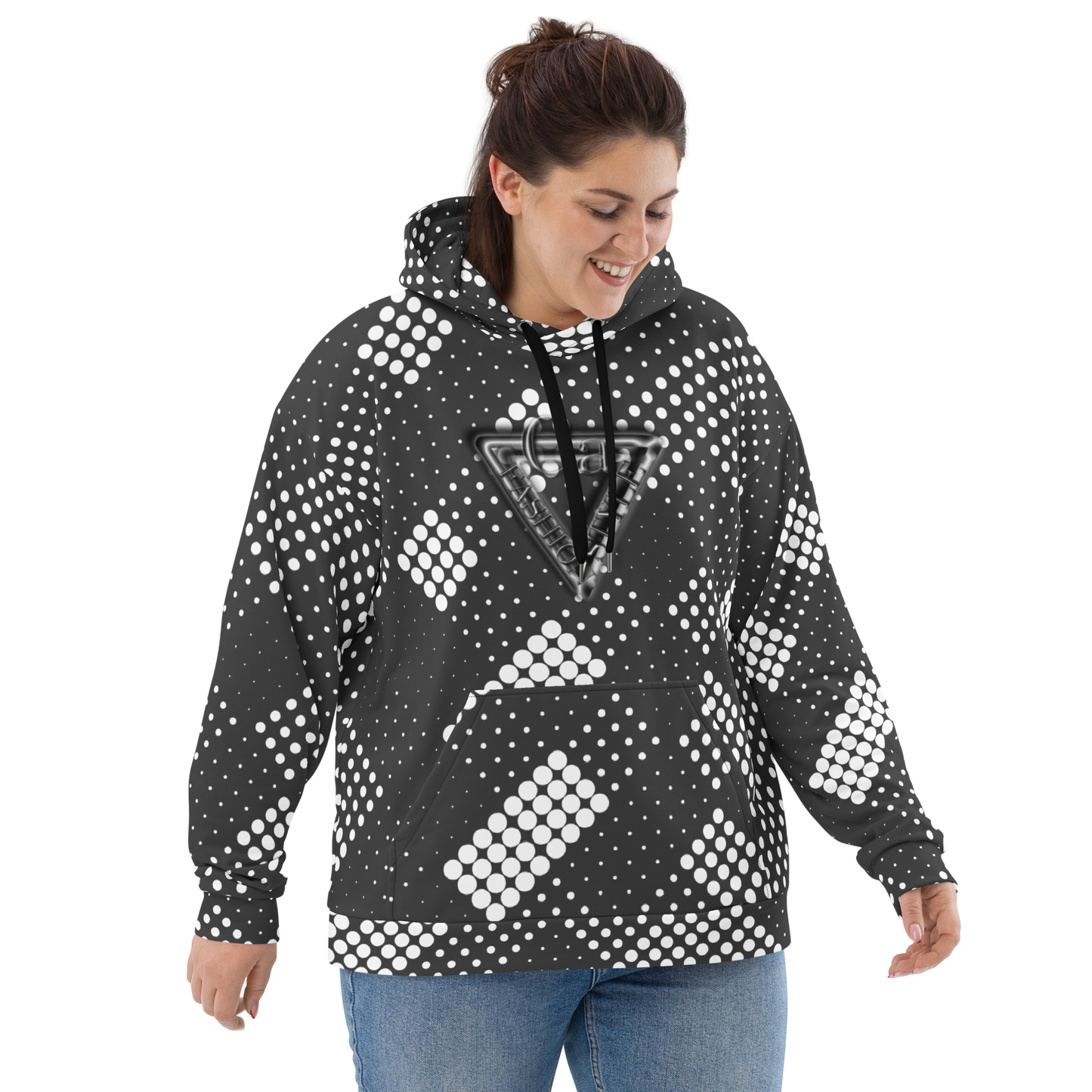 CaRaUaNa Unisex Hoodie Grey white - CaRaUaNa Fashion