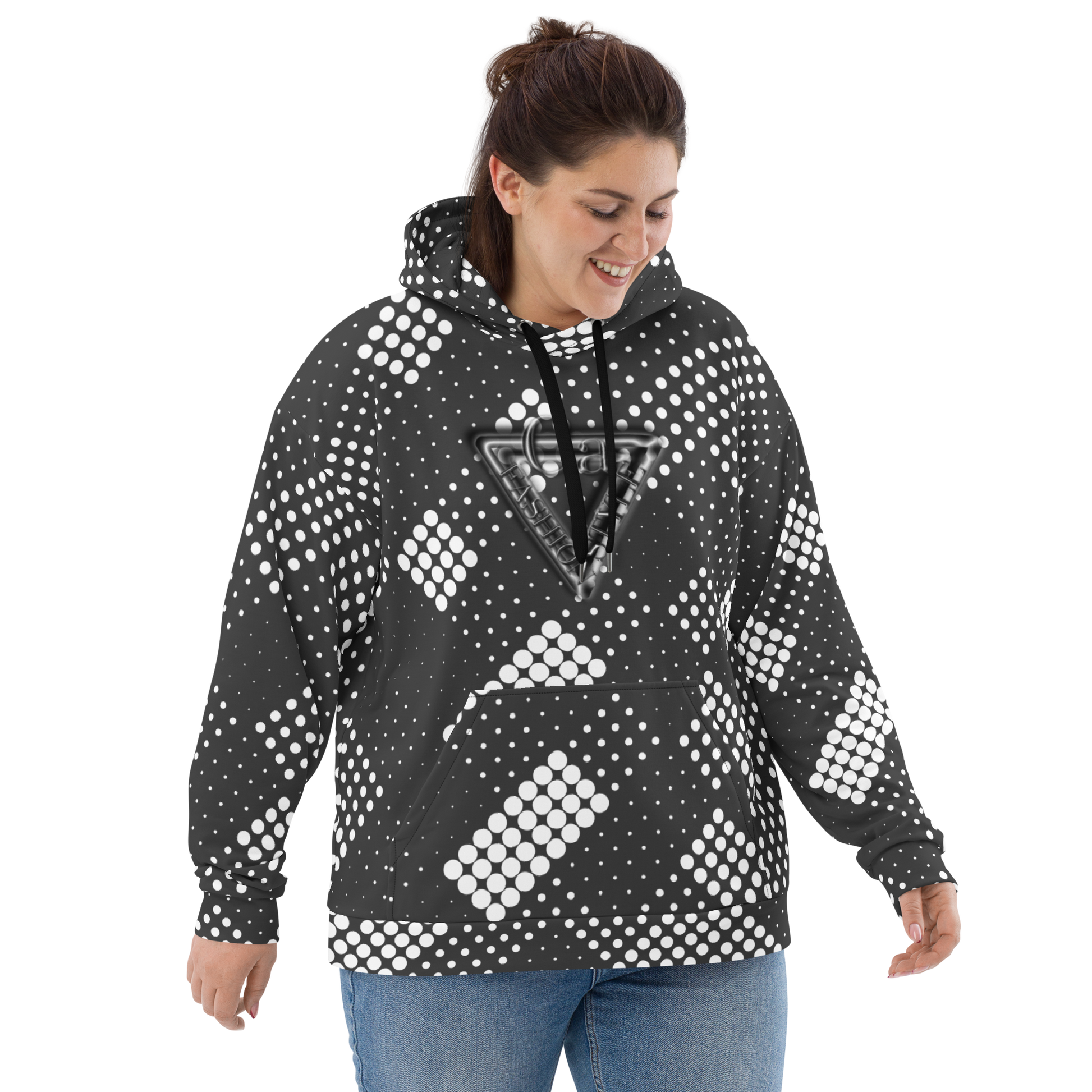 CaRaUaNa Unisex Hoodie Grey white - CaRaUaNa Fashion