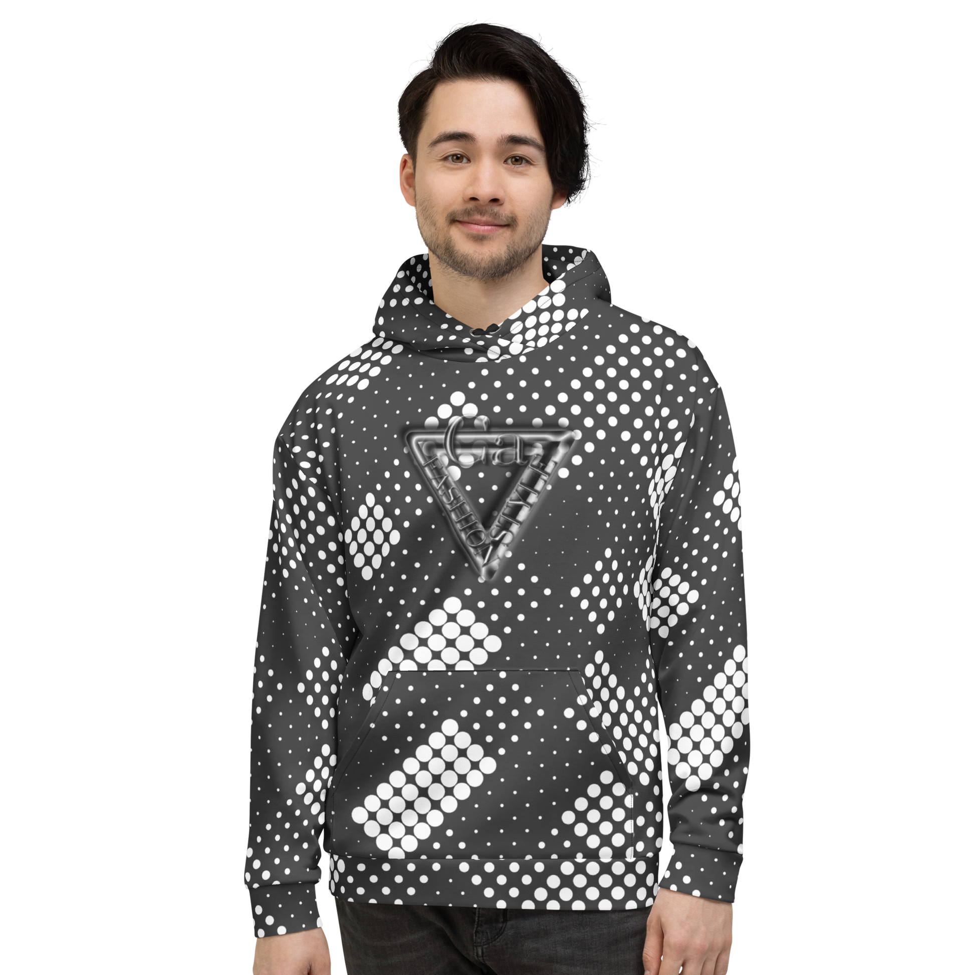 CaRaUaNa Unisex Hoodie Grey white - CaRaUaNa Fashion