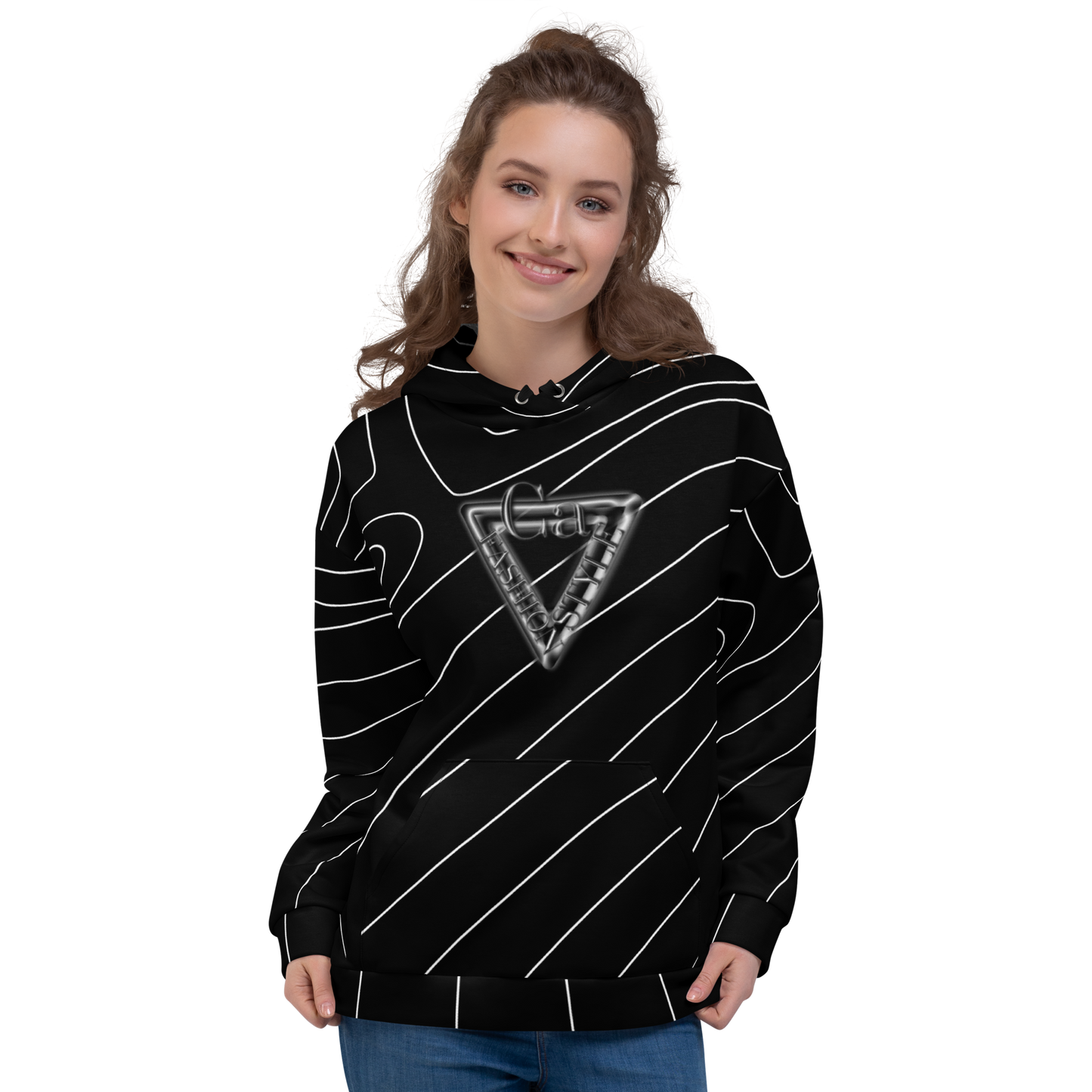 CaRaUaNa Unisex Hoodie Black Branded - CaRaUaNa Fashion