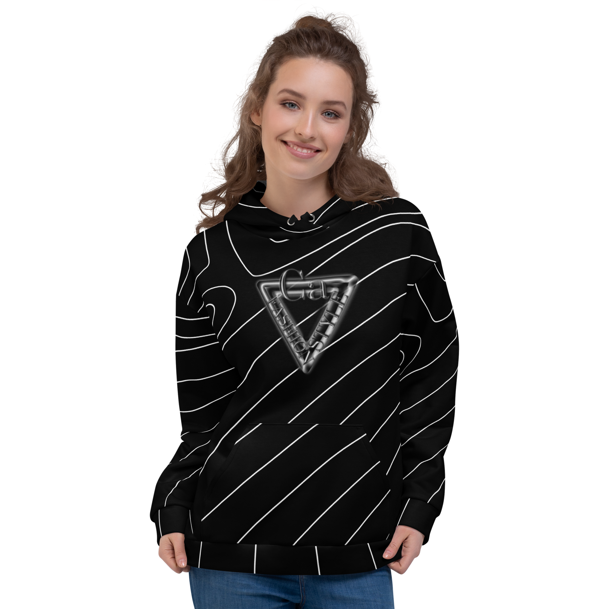 CaRaUaNa Unisex Hoodie Black Branded - CaRaUaNa Fashion