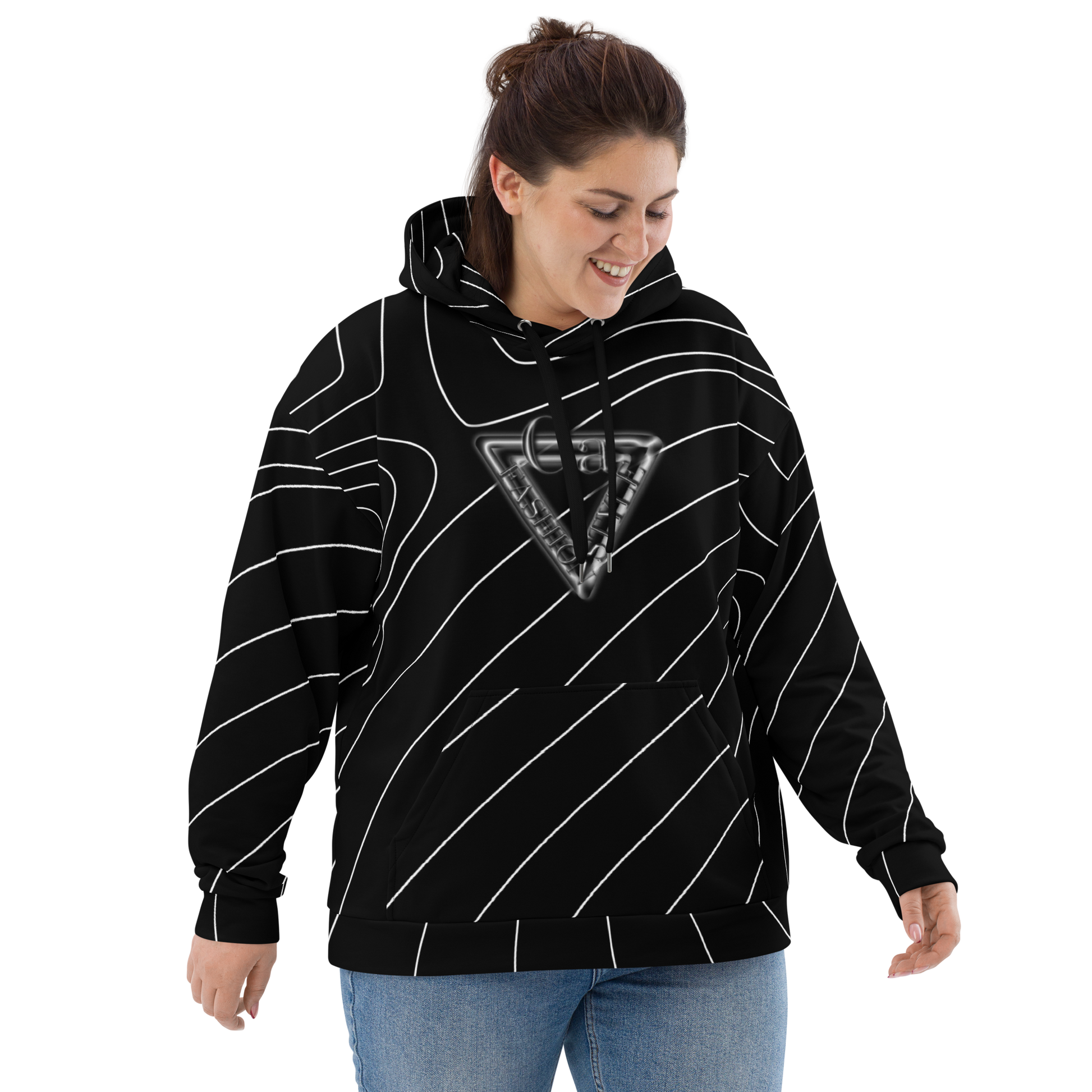 CaRaUaNa Unisex Hoodie Black Branded - CaRaUaNa Fashion