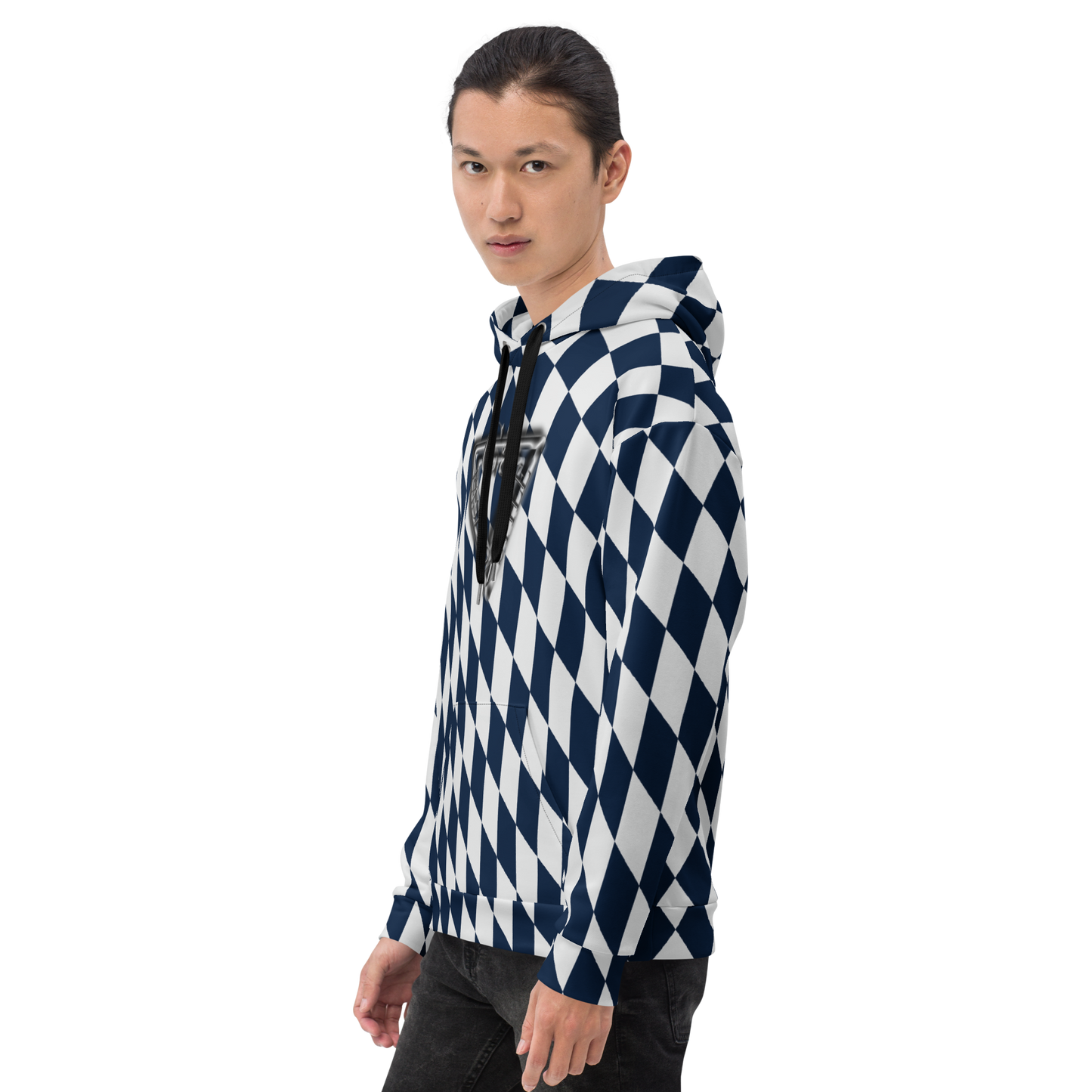 CaRaUaNa Unisex Hoodie Blue white - CaRaUaNa Fashion