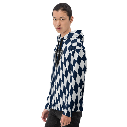 CaRaUaNa Unisex Hoodie Blue white - CaRaUaNa Fashion