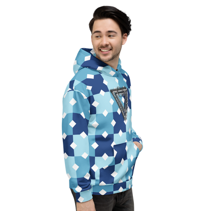 CaRaUaNa Unisex Hoodie Blue white Branded - CaRaUaNa Fashion