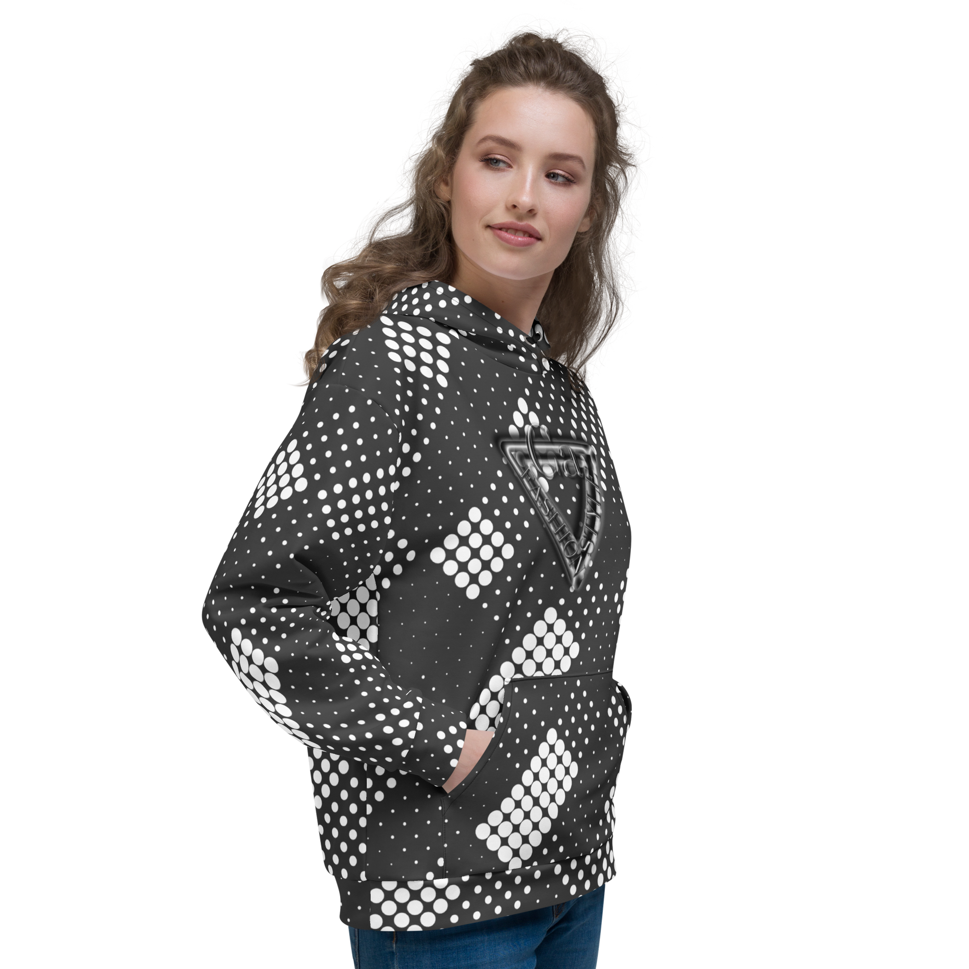 CaRaUaNa Unisex Hoodie Grey white - CaRaUaNa Fashion