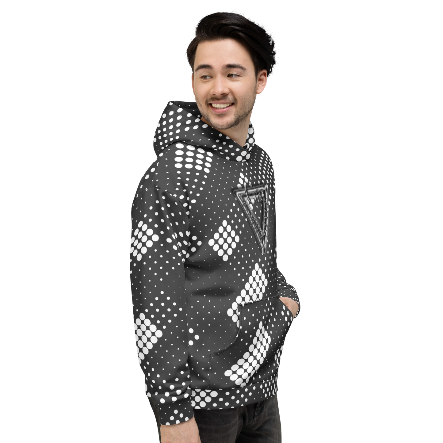 CaRaUaNa Unisex Hoodie Grey white - CaRaUaNa Fashion