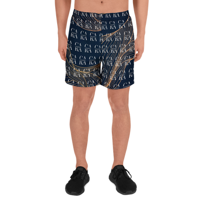 CaRaUaNa Athletic Shorts Unisex blue gold Carauana Store
