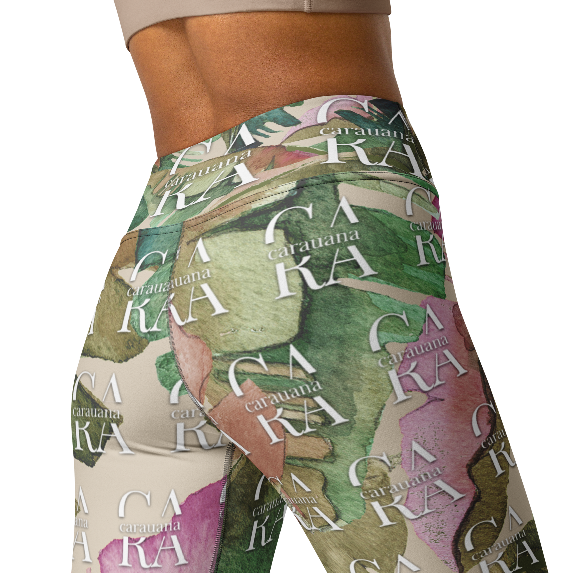 CaRaUaNa Leggings SPORT Green Beige branded Carauana Store