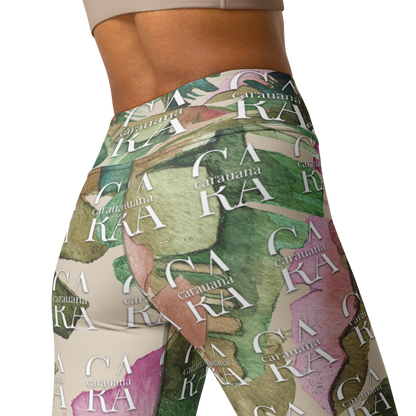 CaRaUaNa Leggings SPORT Green Beige branded Carauana Store