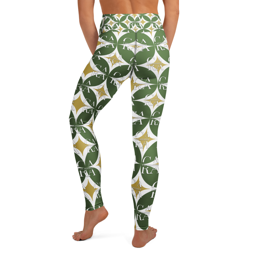 CaRaUaNa Leggings SPORT Pattern Green Carauana Store