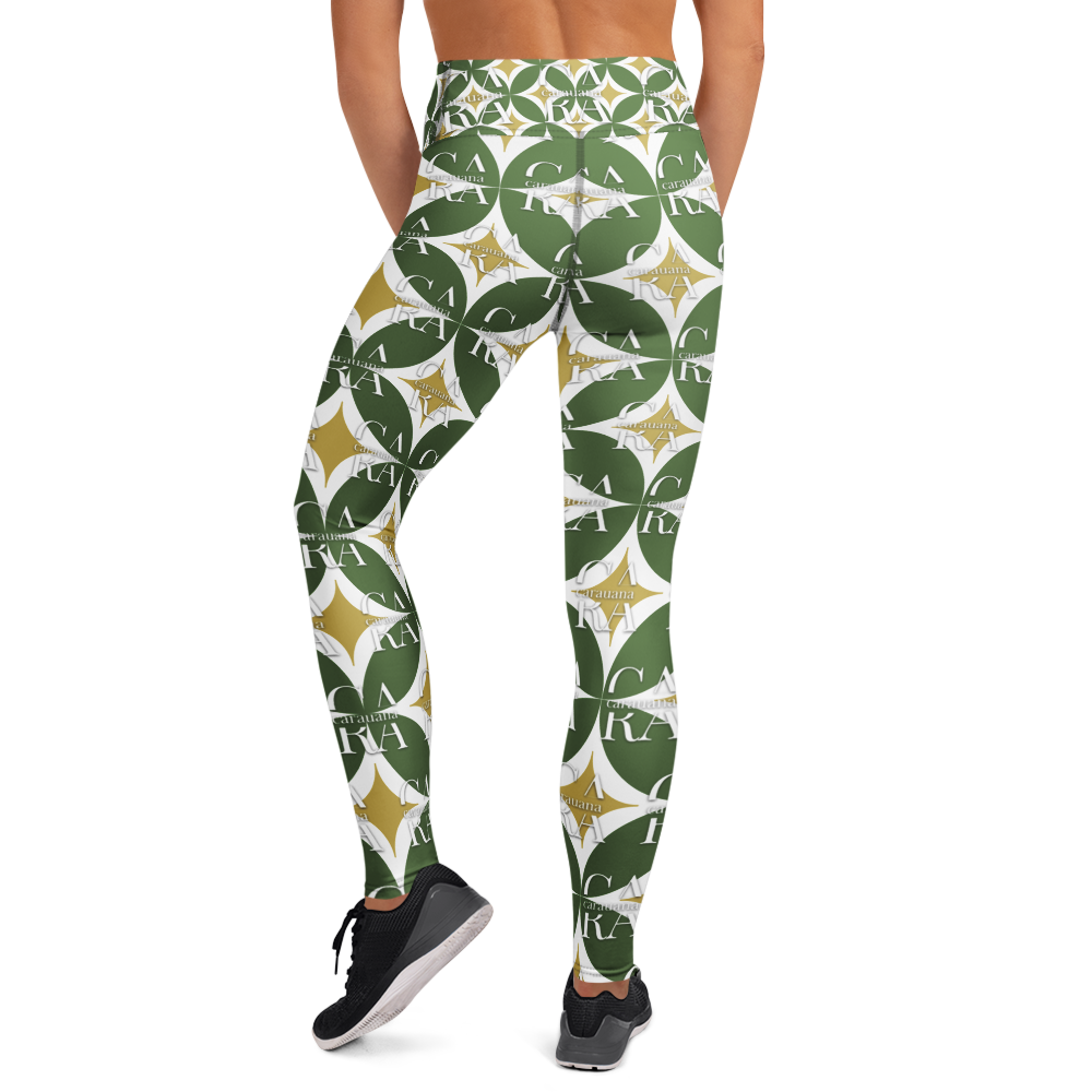 CaRaUaNa Leggings SPORT Pattern Green Carauana Store