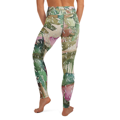 CaRaUaNa Leggings SPORT Green Beige branded Carauana Store