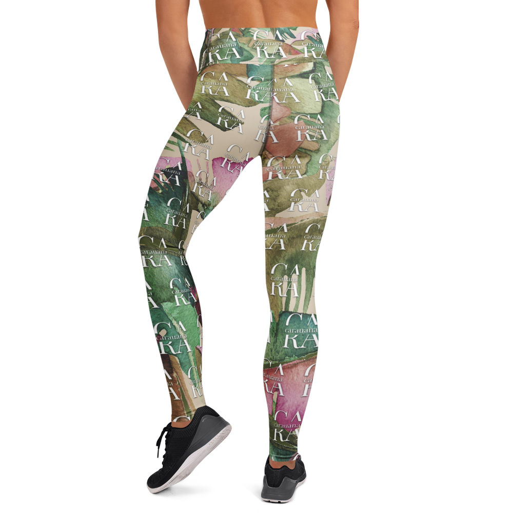 CaRaUaNa Leggings SPORT Green Beige branded Carauana Store