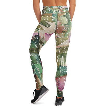 CaRaUaNa Leggings SPORT Green Beige branded Carauana Store