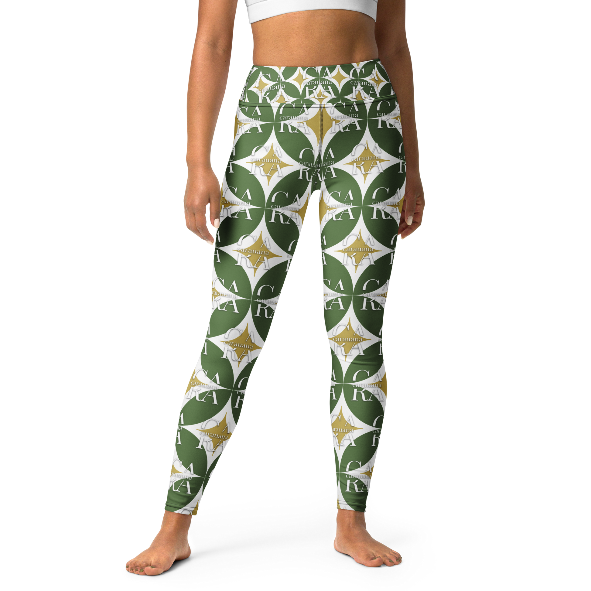 CaRaUaNa Leggings SPORT Pattern Green Carauana Store