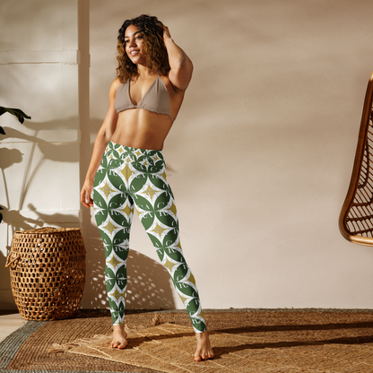 CaRaUaNa Leggings SPORT Pattern Green Carauana Store