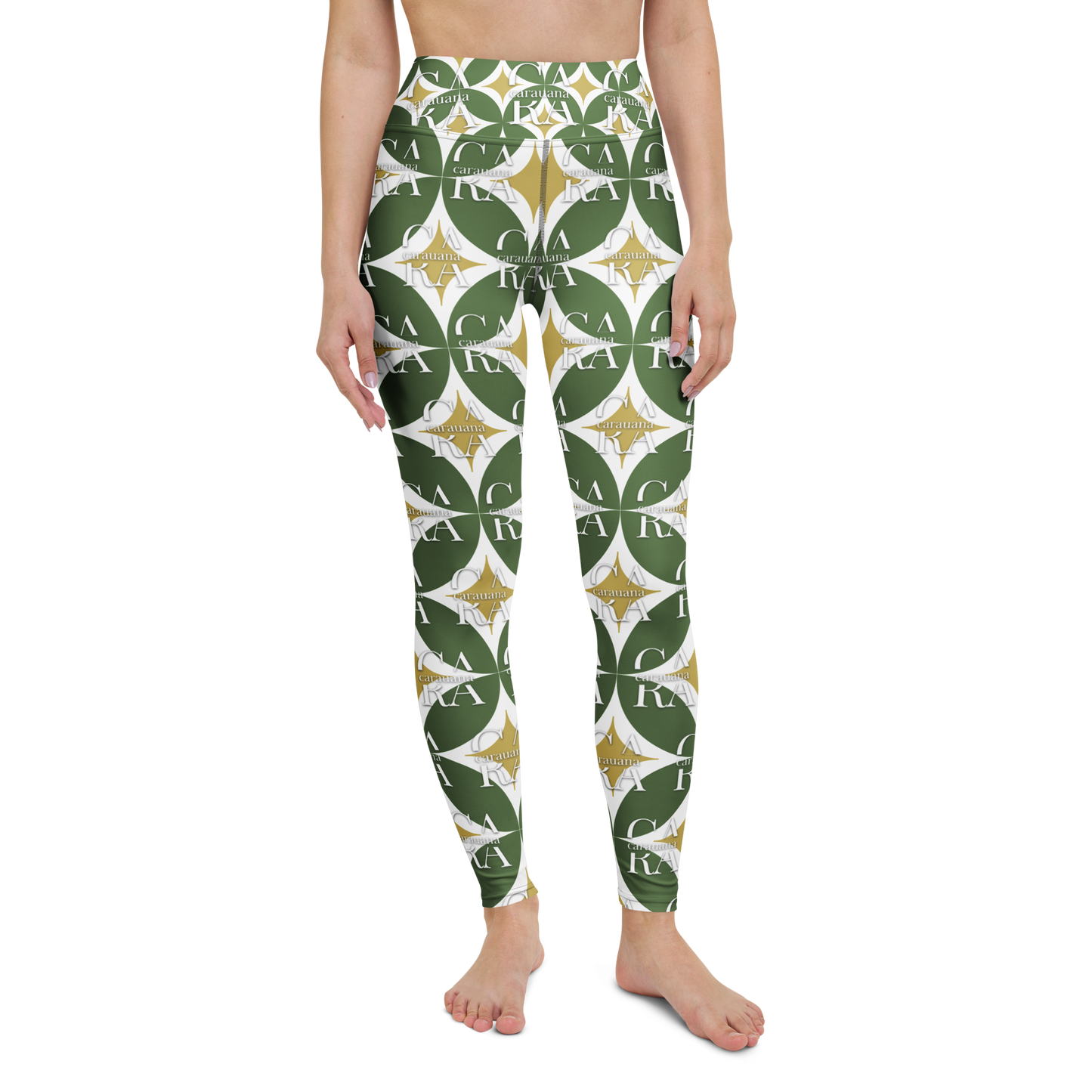 CaRaUaNa Leggings SPORT Pattern Green Carauana Store