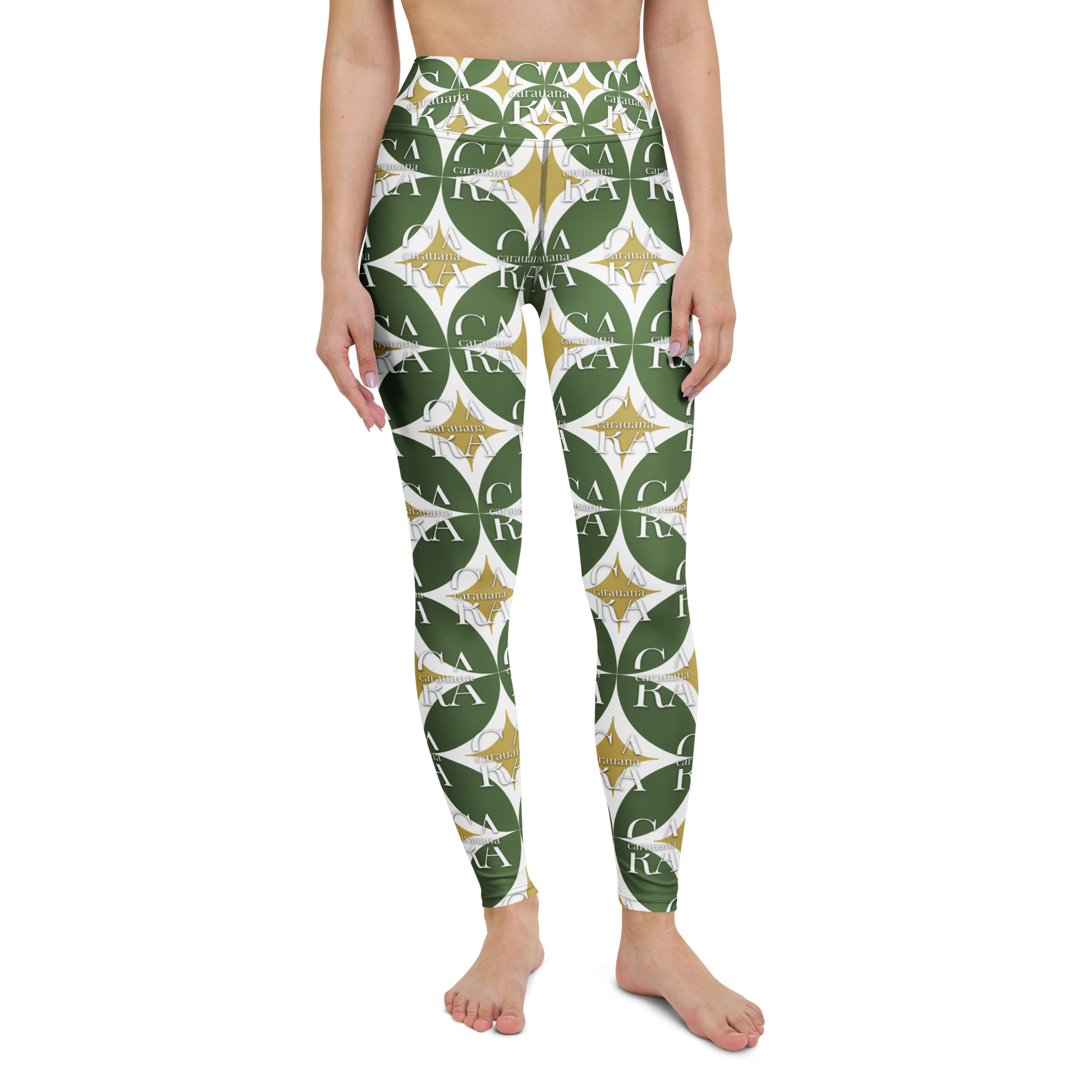 CaRaUaNa Leggings SPORT Pattern Green Carauana Store
