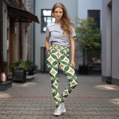 CaRaUaNa Leggings SPORT Pattern Green Carauana Store