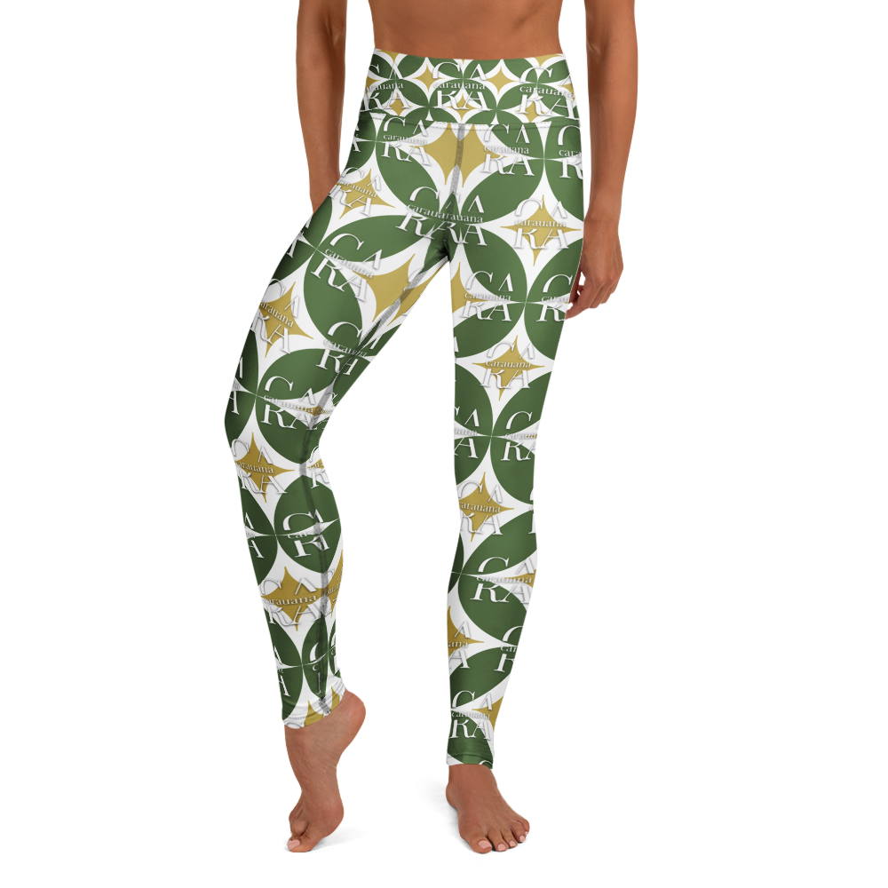CaRaUaNa Leggings SPORT Pattern Green Carauana Store
